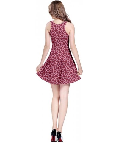 Womens Happy Valentines Day Love Heart Sweet Sleeveless Dress,XS-5XL Dark Red $13.80 Dresses