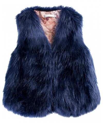 Faux Fur Vests For Women,2023 Winter Warm Soft Shaggy Open Front Lapel Fuzzy Fleece Jacket Outerwear,Casual Sleeveless Coat A...