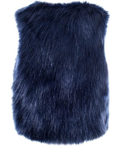 Faux Fur Vests For Women,2023 Winter Warm Soft Shaggy Open Front Lapel Fuzzy Fleece Jacket Outerwear,Casual Sleeveless Coat A...