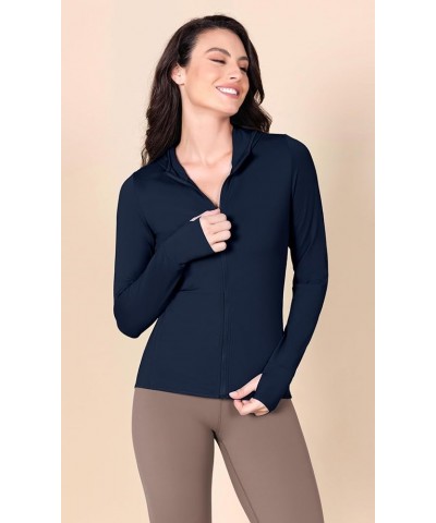 Women's UPF 50+ Sun Protection Hoodie with Pockets, SPF Long Sleeve Full Zip Jacket UV Shirts for Hiking Outdoor Navy $15.83 ...