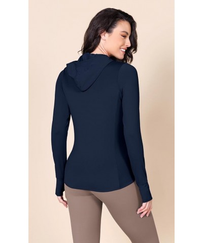 Women's UPF 50+ Sun Protection Hoodie with Pockets, SPF Long Sleeve Full Zip Jacket UV Shirts for Hiking Outdoor Navy $15.83 ...