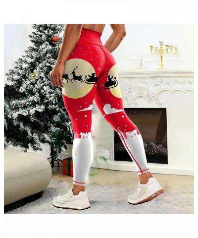 Ugly Plus Size Christmas Leggings for Women Tummy Control Xmas Graphic Tights Ankle High Waist Athletic Leggings A009-wine $8...