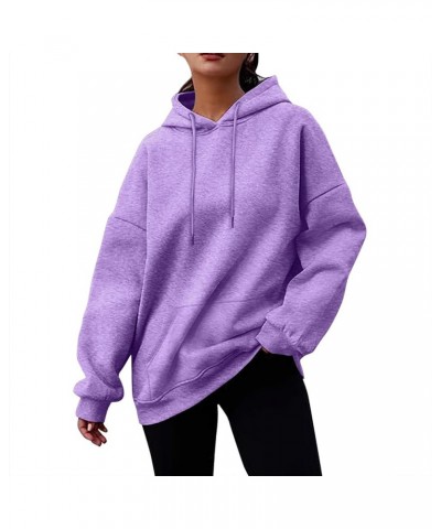 Womens Oversized Sweatshirts Pullover Fashion Long Sleeve Plus Size Hoodies Casual Fall Winter Clothes Outfits A Light Purple...