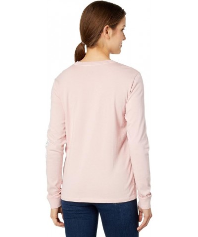 Women's Detailed Wildflowers Long Sleeve Crusher Tee Himalayan Pink Small $13.25 T-Shirts