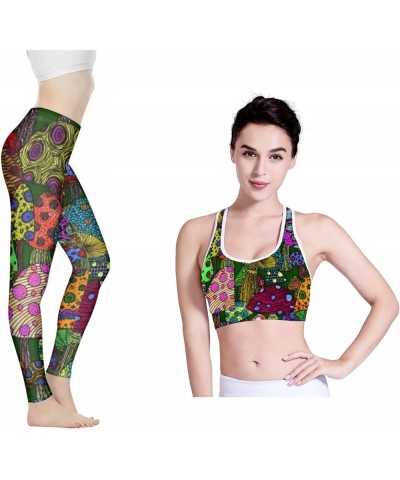 Women Seamless Outfit 2 Pieces Yoga Workout Jumpsuit Gym Leggings Padded Sport Bra Set Casual Fitness Suits Mushroom $15.75 A...