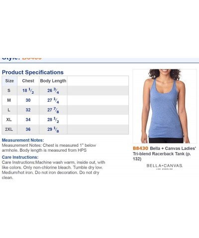 Bella Canvas Triblend Racerback Tank (8430) Orange Triblend $8.93 Tanks