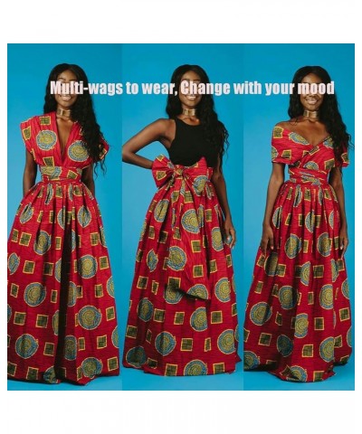 Giovacker Women's African Print Casual Party Dress Dashiki Traditional Costume Long Style Big Circle $23.04 Others