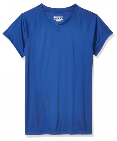 Women's Short Sleeve Double Dry Performance T-Shirt Royal Blue $11.59 Activewear