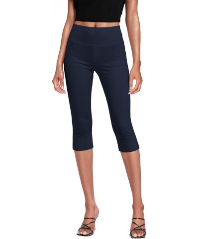 Womens Super Comfy Stretch Pull On Millennium Twill Capri Pants Capri Capri-navy $15.50 Pants