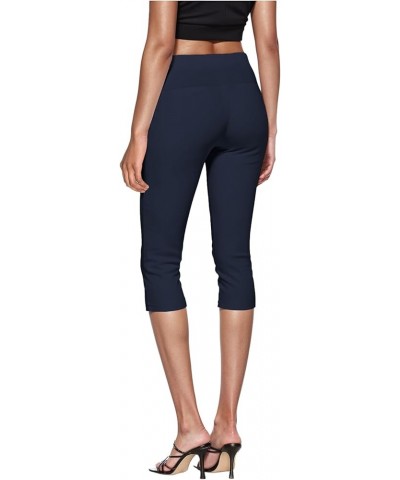 Womens Super Comfy Stretch Pull On Millennium Twill Capri Pants Capri Capri-navy $15.50 Pants