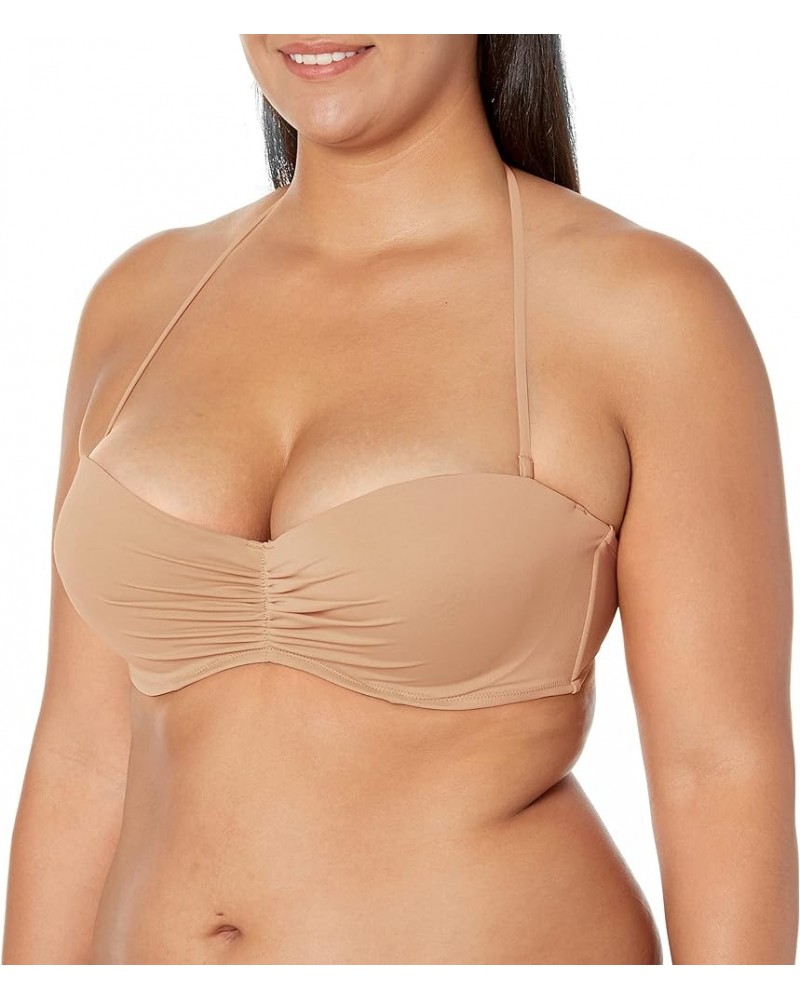 Women's Swim Secret Bandeau Bikini Top Standard Caramel $24.78 Swimsuits