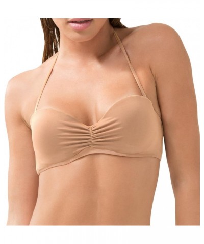 Women's Swim Secret Bandeau Bikini Top Standard Caramel $24.78 Swimsuits