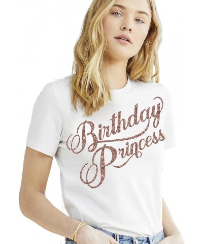 Birthday Shirts for Women - Womens Rose Gold Birthday Shirts - Birthday Shirts for Girls Birthday Princess - Rose Gold Flouri...