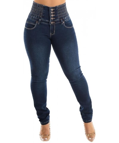 Super High Waisted Butt Lifting Jeans for Women - Levanta Cola Skinny Jeans 10039m_gogo2658dkblu Dark Blue $30.55 Jeans