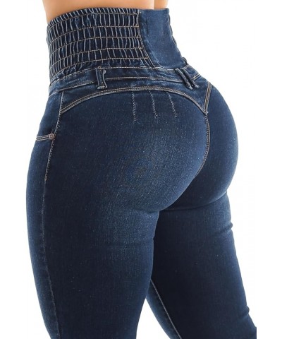 Super High Waisted Butt Lifting Jeans for Women - Levanta Cola Skinny Jeans 10039m_gogo2658dkblu Dark Blue $30.55 Jeans