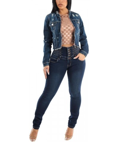 Super High Waisted Butt Lifting Jeans for Women - Levanta Cola Skinny Jeans 10039m_gogo2658dkblu Dark Blue $30.55 Jeans