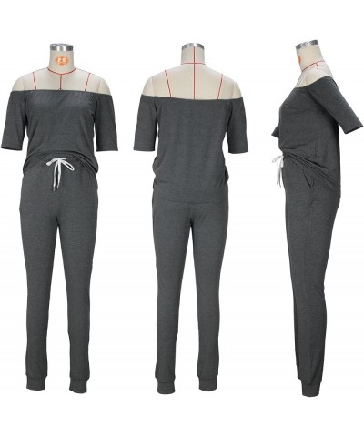 Women's Two Piece Outfit Joggers Sets Long Sleeve Tracksuit Sweatpants Sets 9233-blue $14.21 Activewear