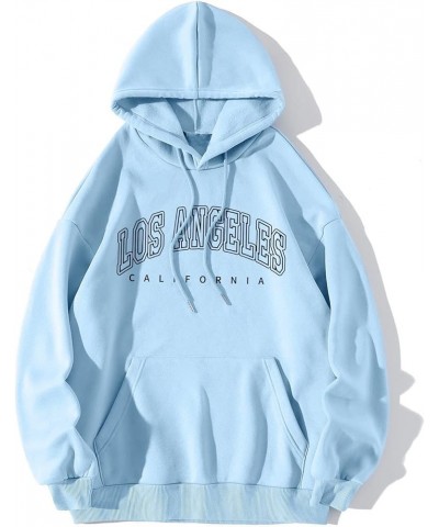 Womens Hoodies Pullover Los Angeles Sweatshirt Women Oversized Graphic Hoodie Drawstring Hooded Sweatshirts for Teen Girls B-...