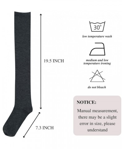 Thigh High Socks for Women, Long Knee High Socks, Womens Over The Knee Socks Stockings 1 Pair - Dark Grey $7.53 Socks