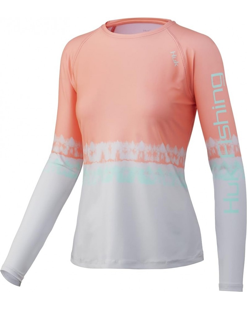 Women's Pursuit Long Sleeve Performance Shirt + Sun Protection Salt Dye - Desert Flower $16.27 Activewear