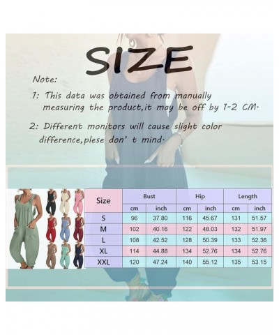 Jumpsuits for Women Summer Adjustable Strap Rompers Loose Fit Sleeveless Casual Pants Comfy Overalls with Pocket Fnavy $7.01 ...