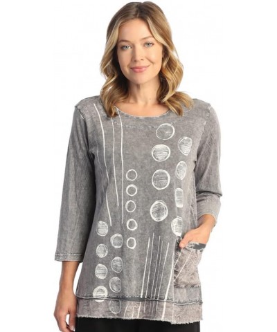 Mineral Washed Tunic Top - M94 Dot N Line Midnight $40.05 Others