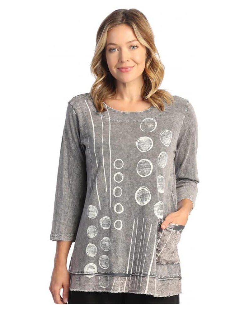 Mineral Washed Tunic Top - M94 Dot N Line Midnight $40.05 Others