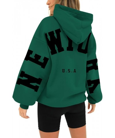 Women's Long Sleeved Zipperless Printed Hoodie With Back Rose Tops Lightweight Sweatshirts Oversized Vintage 01b-green $9.50 ...