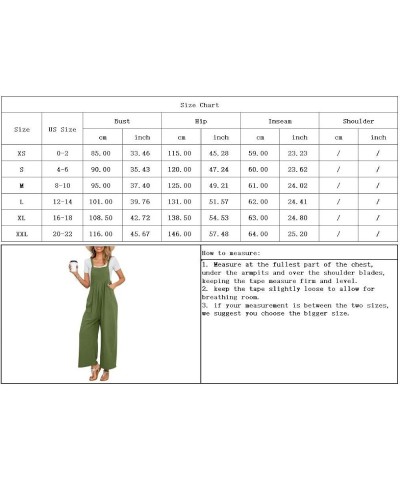 Women's Summer Wide Leg Bib Linen Overalls Palazzo Pants Casual Linen Jumpsuits Khaki $12.10 Overalls