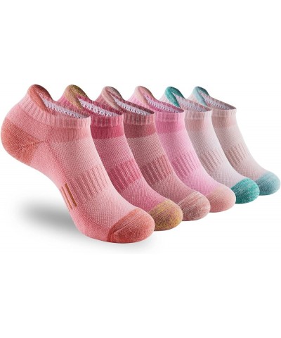 Ankle Socks Women's With Cushioned Athletic Running No Show Low Cut Tab Socks 6-Pairs 6pairs-red-colorful $11.99 Activewear