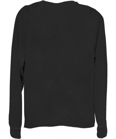 Stranger Things Cast Friends Don't Lie Women's Cowl Neck Long Sleeve Knit Top Black $10.47 T-Shirts