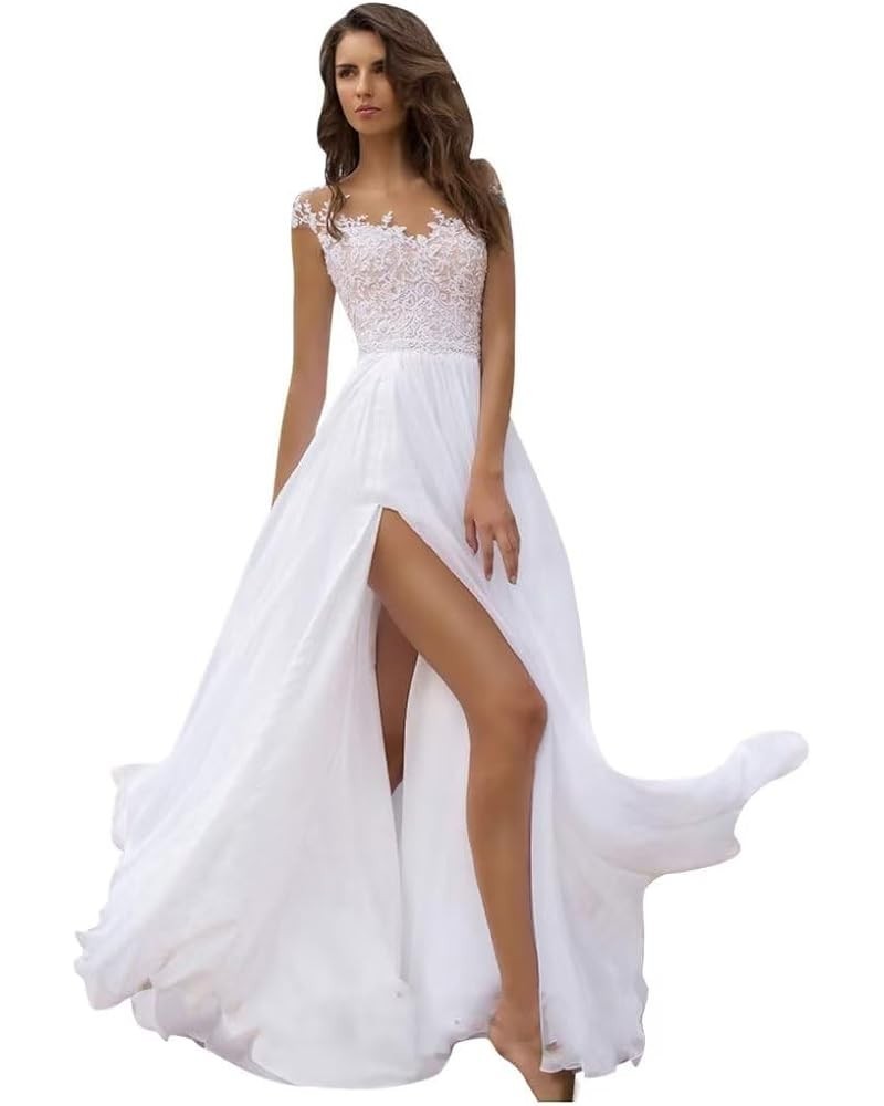 Mermaid Wedding Dresses for Bride 2023 Long Boho Beach Bridal Gown for Women Style8 White $57.91 Dresses