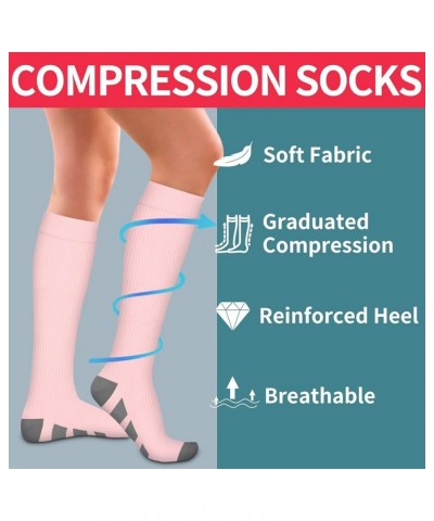 Compression Socks for Women & Men Circulation(6 pairs)-Graduated Supports Socks for Running, Athletic Sports Multicoloured13 ...