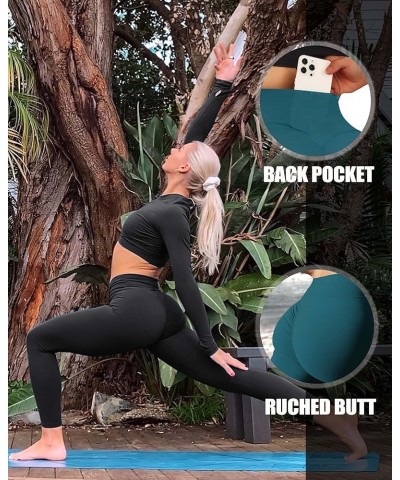 Snatched Waist Crossover Sets Naked Feeling Workout Gym Outfit Loungewear 1-long Ablack $17.10 Activewear