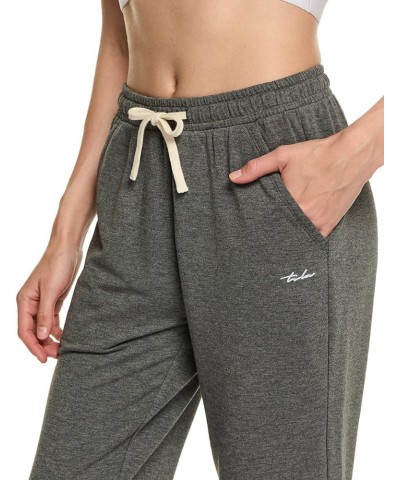 Women's Sweatpants with Pockets, Casual Comfy & Cozy Loungewear, Athletic Stretch Workout Yoga Pants Soft Terry Jogger Grey H...