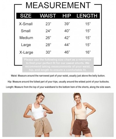 Shorts for Women Casual Summer Drawstring Comfy Fleece Drawstring High Waist Running Shorts with Pockets Charcoal $9.84 Shorts