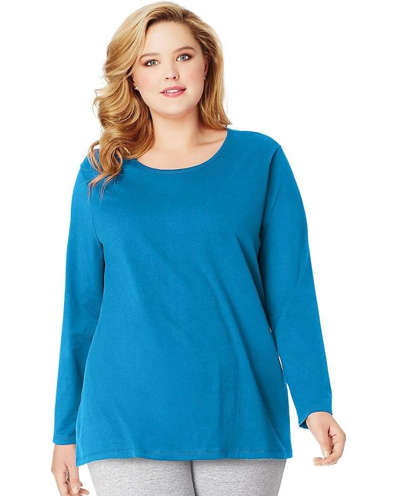 Women's T-Shirt, Plus Size Long Sleeve Cotton Tee, JMS Plus Size Scoop-Neck T-Shirt for Women Deep Dive $10.20 Shirts