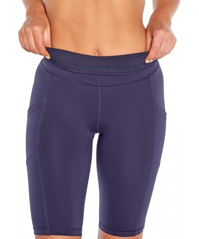 Women's Olivia High Rise Tummy Control Bermuda Short Midnight Blue $13.87 Activewear