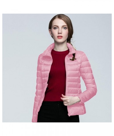 Womens Casual Lightweight Hooded Down Jacket Packable solid color Puffer Coats Jacket with Storage Bag Z07 $16.49 Jackets