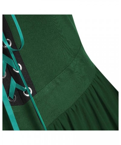 Women's Strapless Dress Summer Cold Shoulder Butterfly Sleeve Lace Up Halloween Gothic Dress Dresses 2022 Green $12.35 Dresses