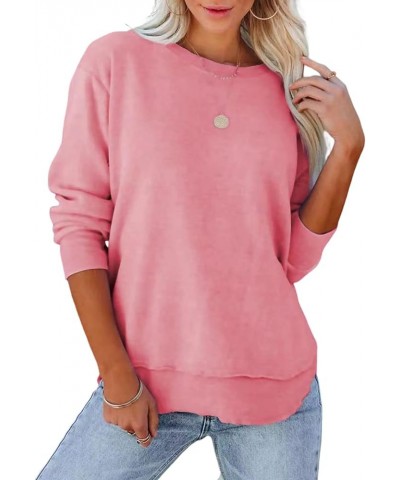 Women's Casual Long Sleeve Crewneck Sweatshirt Loose Flowy Lightweight Pullover Sweatshirts Tops Pink $20.89 Hoodies & Sweats...