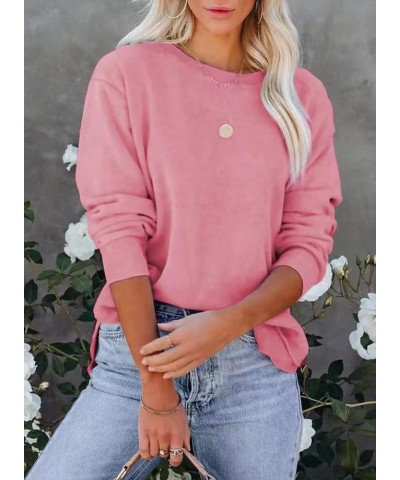 Women's Casual Long Sleeve Crewneck Sweatshirt Loose Flowy Lightweight Pullover Sweatshirts Tops Pink $20.89 Hoodies & Sweats...