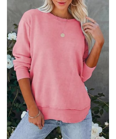 Women's Casual Long Sleeve Crewneck Sweatshirt Loose Flowy Lightweight Pullover Sweatshirts Tops Pink $20.89 Hoodies & Sweats...