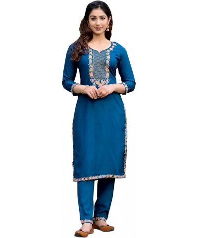 Fashion Ready to Wear Indian Pakistani Party Wear Regular Wear Kurta Pant Set Suit for Women kurta set for women 4xl $26.09 S...