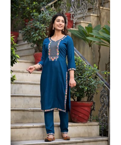 Fashion Ready to Wear Indian Pakistani Party Wear Regular Wear Kurta Pant Set Suit for Women kurta set for women 4xl $26.09 S...