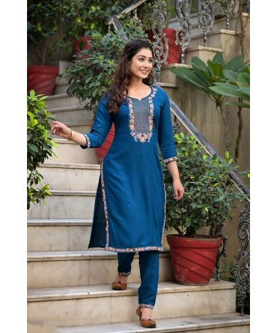 Fashion Ready to Wear Indian Pakistani Party Wear Regular Wear Kurta Pant Set Suit for Women kurta set for women 4xl $26.09 S...