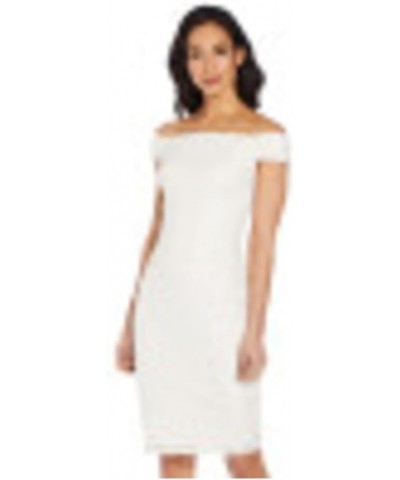 Women's Off Shlder Crunchy Bead DRS Ivory $56.76 Dresses