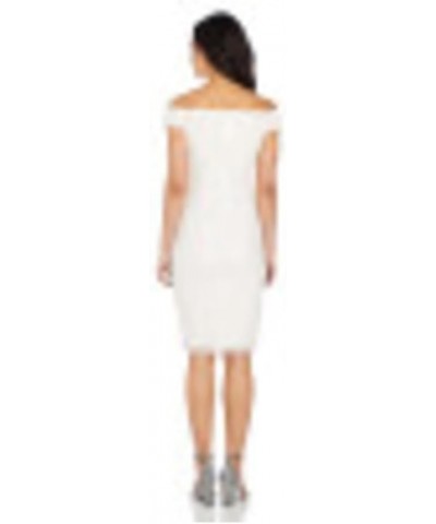 Women's Off Shlder Crunchy Bead DRS Ivory $56.76 Dresses