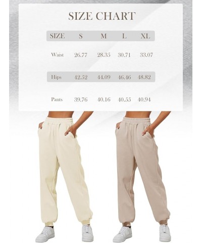 Womens High Waisted Baggy Sweatpants 2024 Fall Jogger Pants Y2k Trendy Lounge Trousers with Pockets Light Yellow $15.18 Activ...