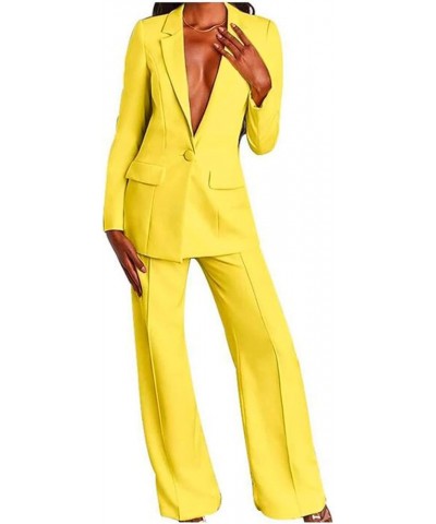 2 PC Women's Suits for Work Peak Lapel Business Suit One Button Pantsuits for Wedding Party Blush $32.50 Suits